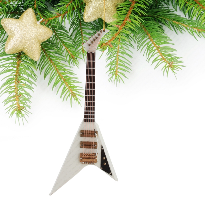 Miniature White Guitar-TEG46